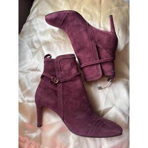 NWB Burgundy Suede L’autre Chose Ankle Boots 36 w/ Box and Dust Bag